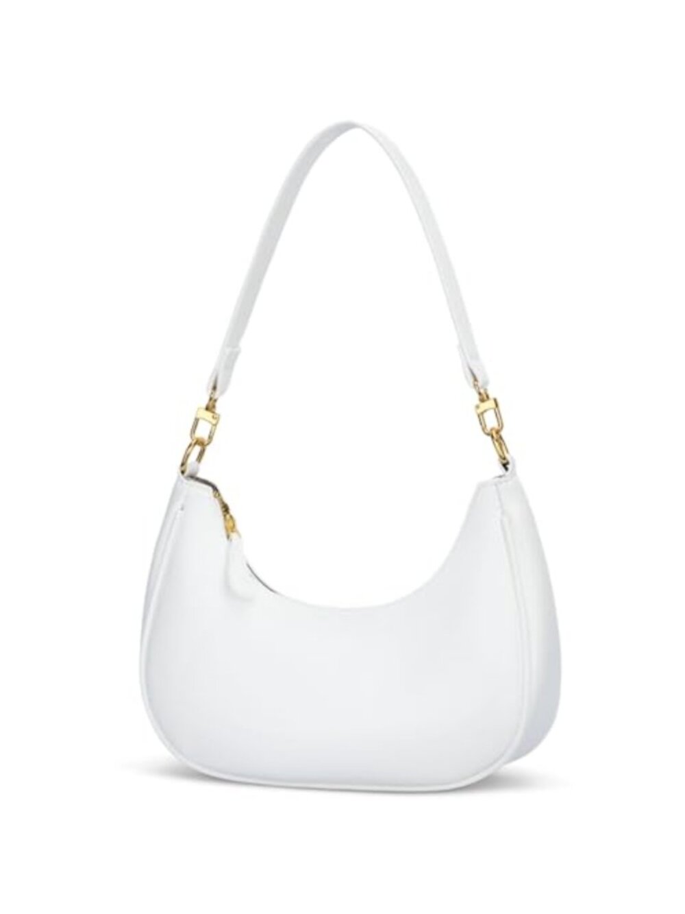 PU Leather Crescent Shoulder Bag Small Clutch Crossbody Hobo Purse for Women